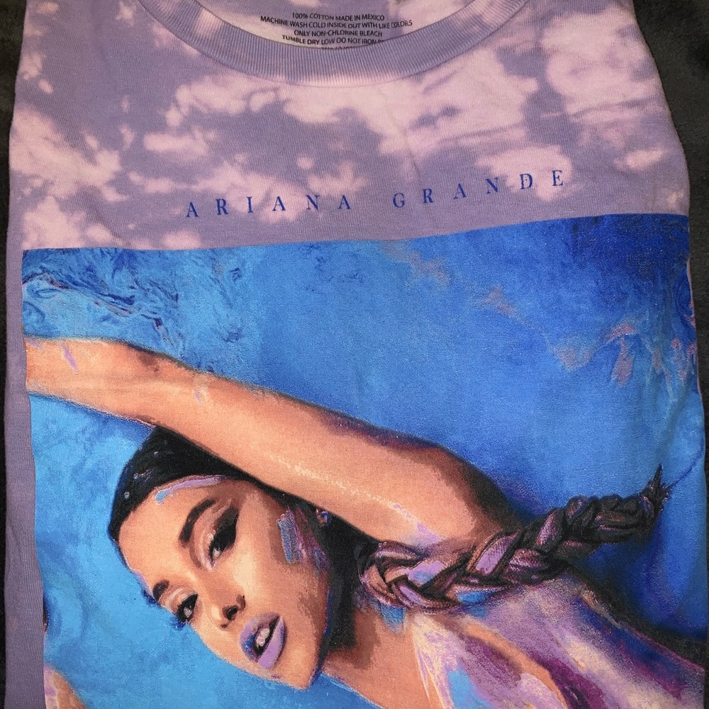 Ariana Grande purple tye-dye God is a woman tee